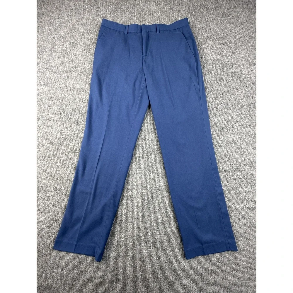 Perry Ellis Pants Mens 34x32 Stretch Dress Slacks Flat Front Business Office Wor